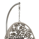 Sigar Light Gray Patio Swing Chair w/ Stand - Ornate Home