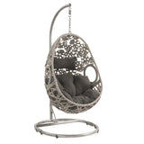 Sigar Light Gray Patio Swing Chair w/ Stand - Ornate Home