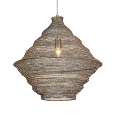 Sigh Brass Woven 1 Light Pendant - Ornate Home