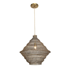 Sigh Brass Woven 1 Light Pendant - Ornate Home