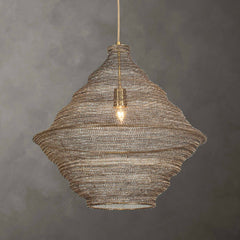 Sigh Brass Woven 1 Light Pendant - Ornate Home