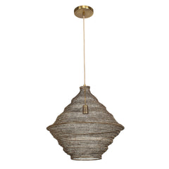 Sigh Brass Woven 1 Light Pendant - Ornate Home