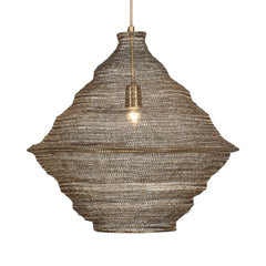 Sigh Brass Woven 1 Light Pendant - Ornate Home