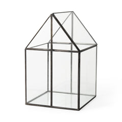 Sikes Gold Large Hut Terrarium with Glass Base - Ornate Home