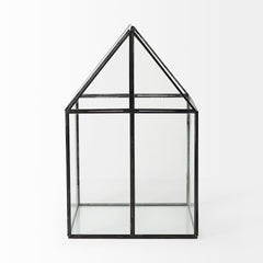 Sikes Gold Large Hut Terrarium with Glass Base - Ornate Home