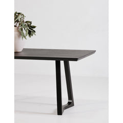 Silas Black Ash Dining Table - Ornate Home