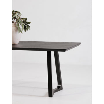 Silas Black Ash Dining Table - Ornate Home