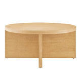 Silas Natural Round Wood Coffee Table - Ornate Home