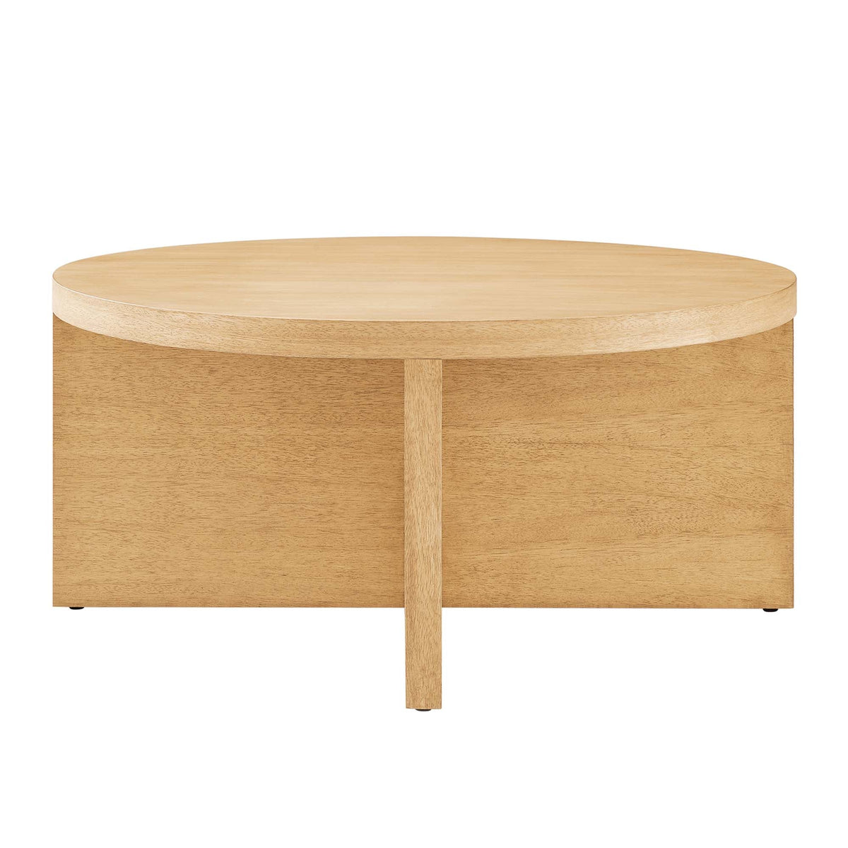 Silas Natural Round Wood Coffee Table - Ornate Home