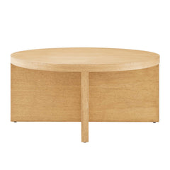 Silas Natural Round Wood Coffee Table - Ornate Home