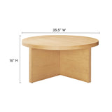 Silas Natural Round Wood Coffee Table - Ornate Home