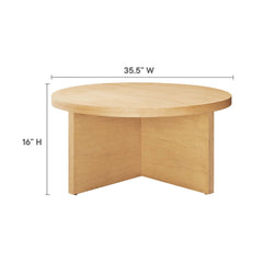 Silas Natural Round Wood Coffee Table - Ornate Home