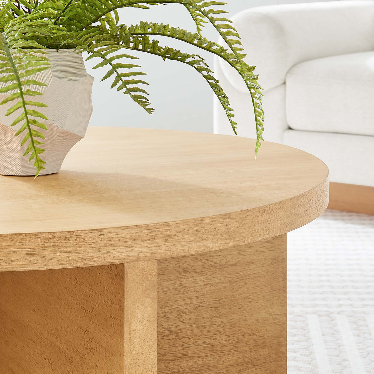 Silas Natural Round Wood Coffee Table - Ornate Home