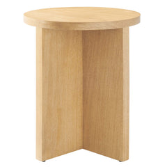 Silas Natural Round Wood Side Table - Ornate Home
