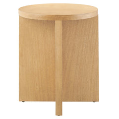 Silas Natural Round Wood Side Table - Ornate Home