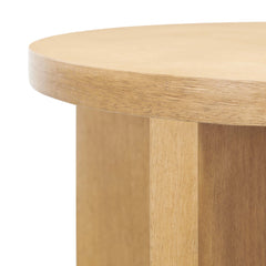 Silas Natural Round Wood Side Table - Ornate Home