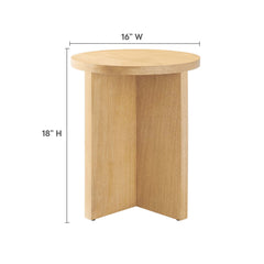 Silas Natural Round Wood Side Table - Ornate Home