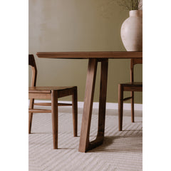 Silas Walnut Brown Dining Table - Ornate Home