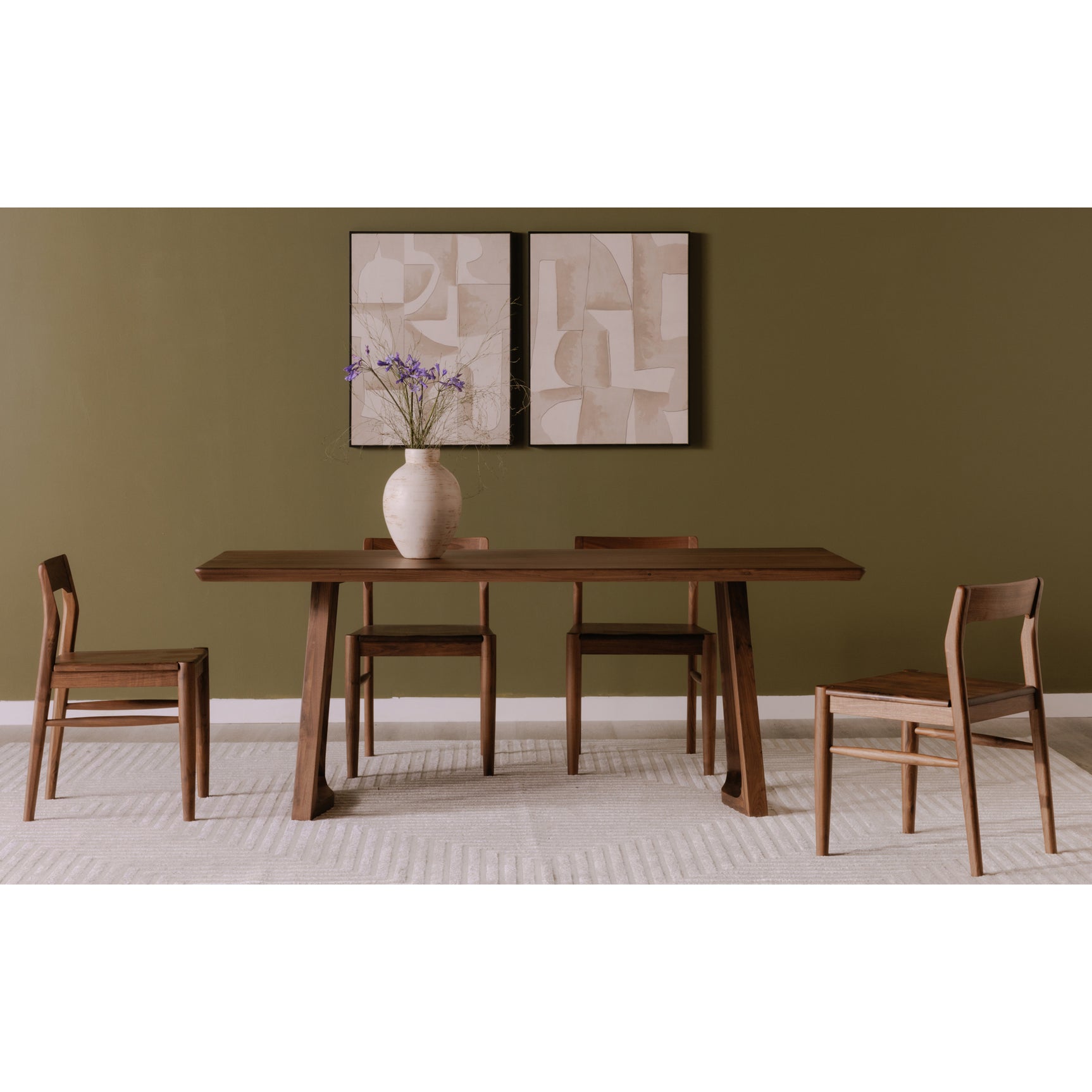 Silas Walnut Brown Dining Table - Ornate Home