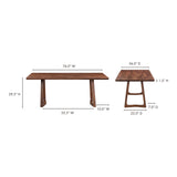 Silas Walnut Brown Dining Table - Ornate Home
