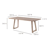 Silas White Oak Dining Table - Ornate Home