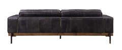 Silchester Antique Ebony Top Grain Leather Sofa - Ornate Home