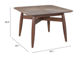 Silea Espresso Square Dining Table - Ornate Home