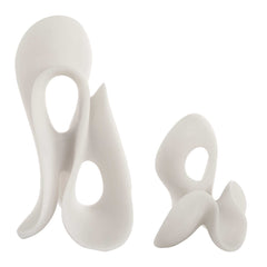 Silent Wave White Sculptures (Set of 2) - Ornate Home