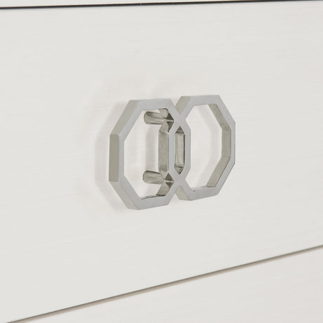 Silhouette Eggshell/Onyx Nightstand - Ornate Home