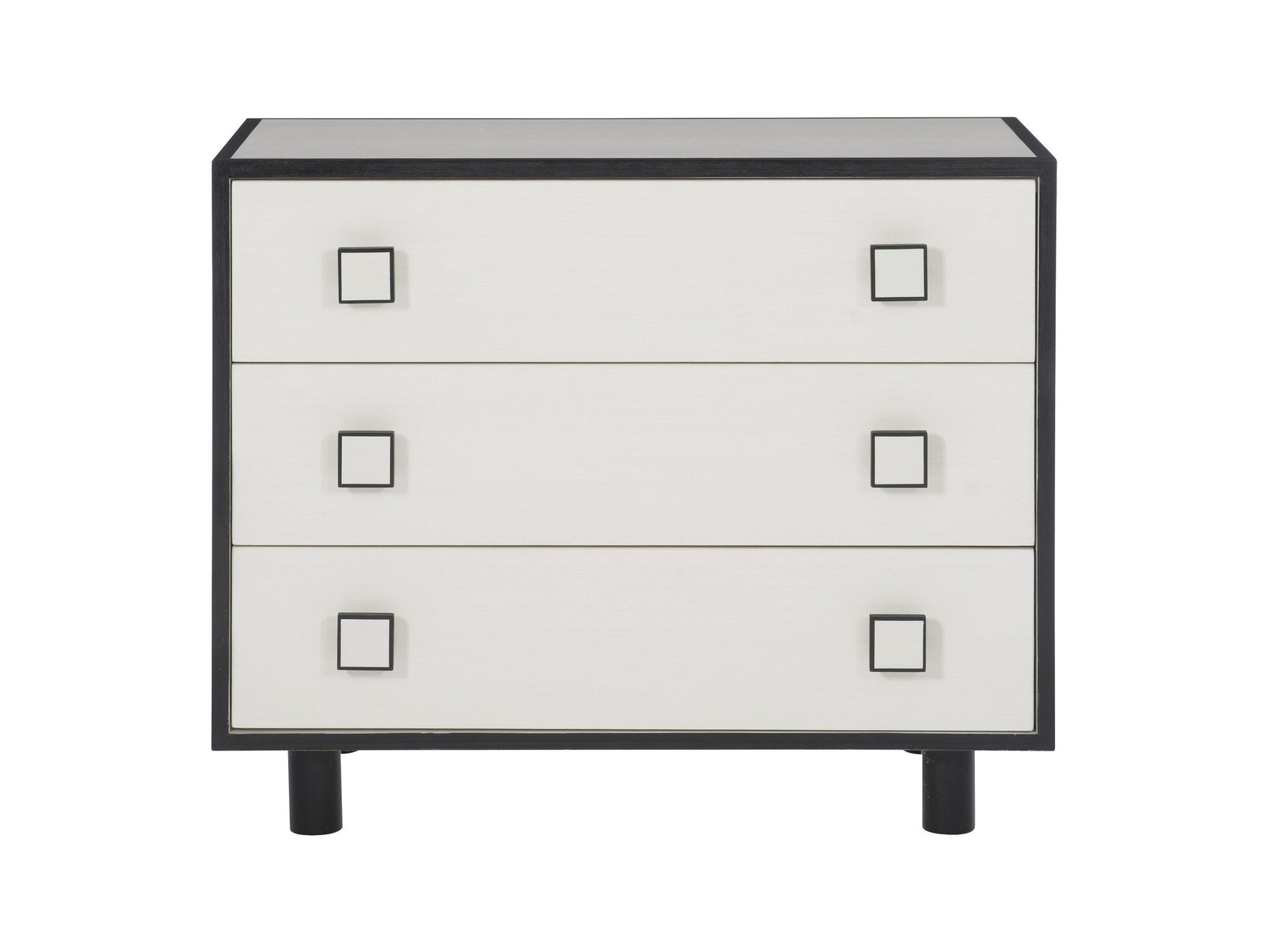 Silhouette Eggshell/Onyx Nightstand - Ornate Home