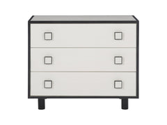 Silhouette Eggshell/Onyx Nightstand - Ornate Home
