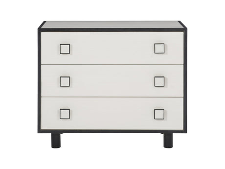 Silhouette Eggshell/Onyx Nightstand - Ornate Home