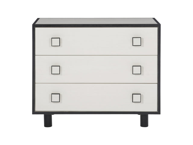 Silhouette Eggshell/Onyx Nightstand - Ornate Home