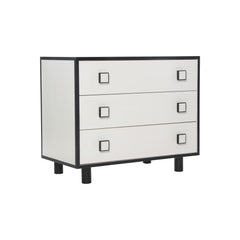 Silhouette Eggshell/Onyx Nightstand - Ornate Home