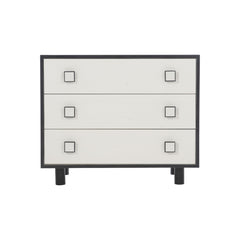 Silhouette Eggshell/Onyx Nightstand - Ornate Home