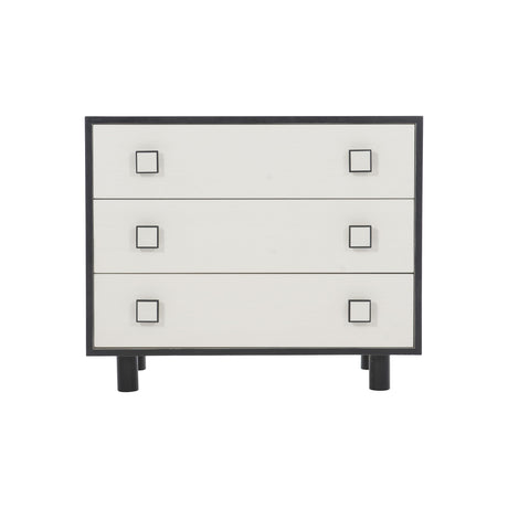 Silhouette Eggshell/Onyx Nightstand - Ornate Home