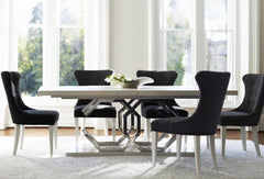 Silhouette Eggshell Rectangular Dining Table - Ornate Home