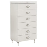 Silhouette Eggshell Tall Drawer Chest - Ornate Home