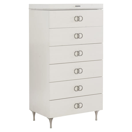 Silhouette Eggshell Tall Drawer Chest - Ornate Home