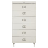 Silhouette Eggshell Tall Drawer Chest - Ornate Home