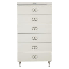 Silhouette Eggshell Tall Drawer Chest - Ornate Home