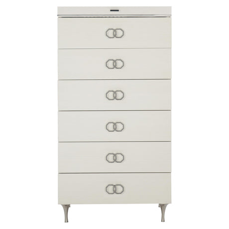 Silhouette Eggshell Tall Drawer Chest - Ornate Home
