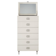 Silhouette Eggshell Tall Drawer Chest - Ornate Home