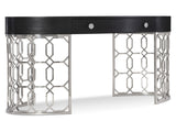 Silhouette Figured Onyx/Polished Stainless Steel Desk - Ornate Home