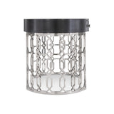 Silhouette Figured Onyx/Polished Stainless Steel Desk - Ornate Home