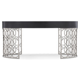 Silhouette Figured Onyx/Polished Stainless Steel Desk - Ornate Home