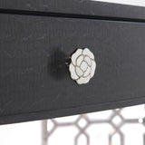 Silhouette Figured Onyx/Polished Stainless Steel Desk - Ornate Home