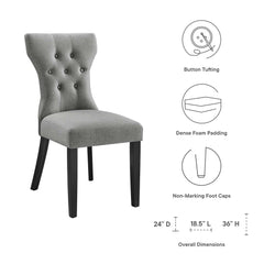 Silhouette Light Gray Dining Side Chair - Ornate Home