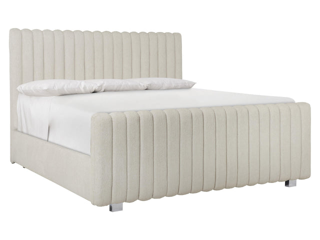Silhouette White/Cream Fluted Panel King Bed - Ornate Home