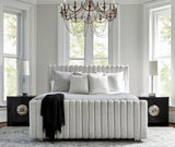 Silhouette White/Cream Fluted Panel King Bed - Ornate Home